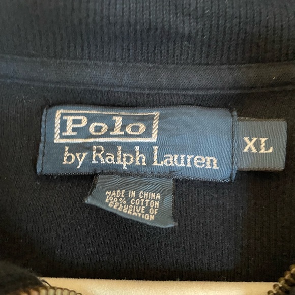 Black and Navy Blue Polo Ralph Lauren Full Zip Sweatshirt - Picture 4 of 7